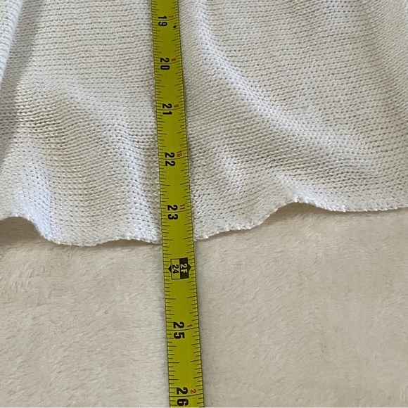 J. JILL / Linen Blend Knit Sleeveless Waterfall Cardigan Size M - Picture 8 of 9